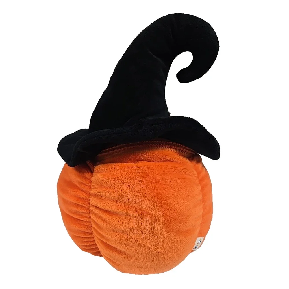 Teytoy Halloween Pumpkin with Hidden Cavity Plush Stuffed Toy 11 Inch